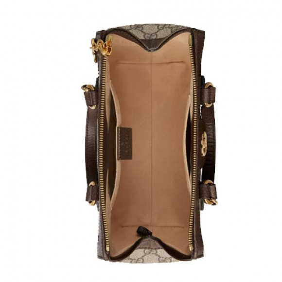 ophidia gg small tote bag beige/ebony gg S*p*e canvas