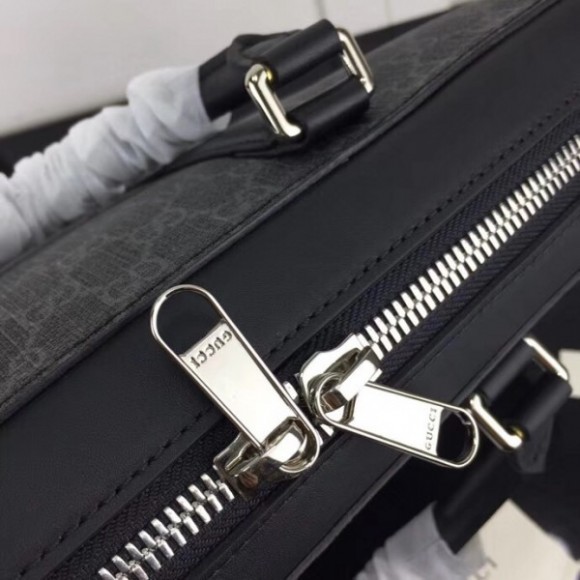briefcase in black gg S*p*e canvas