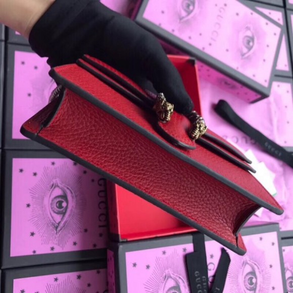 red dionysus S*per mini leather bag