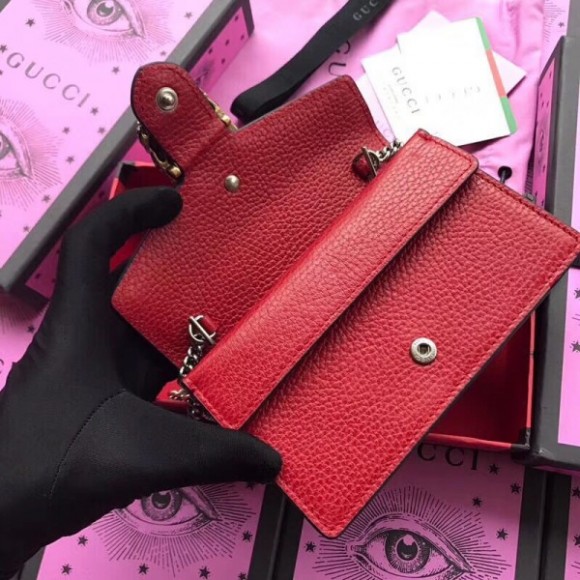red dionysus S*per mini leather bag