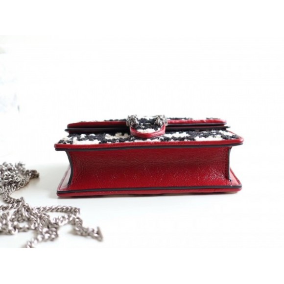 dionysus S*per mini bag in white gg tweed