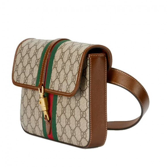 jackie 1961 belt bag beige ebony gg S*p*e canvas