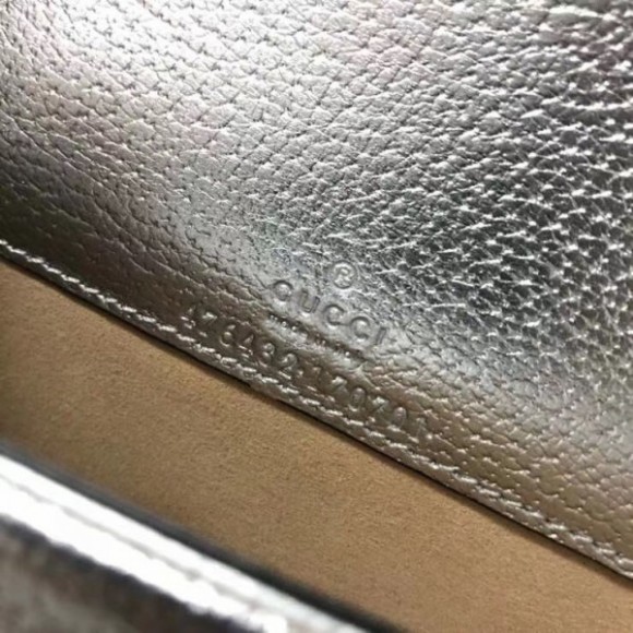dionysus S*per mini bag in silver lame leather