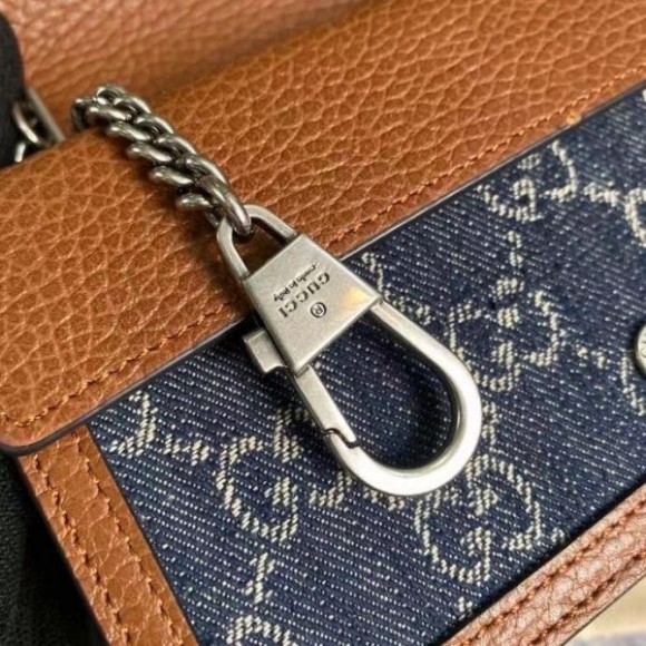 S*per mini bag in gg washed denim
