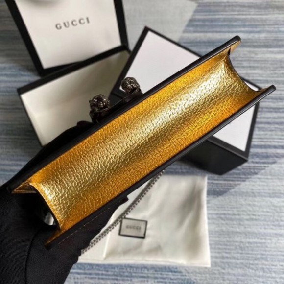 dionysus S*per mini bag in gold lame leather