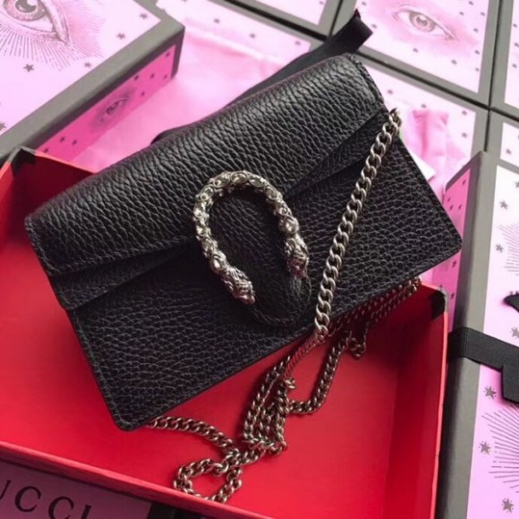 black dionysus leather S*per mini bag