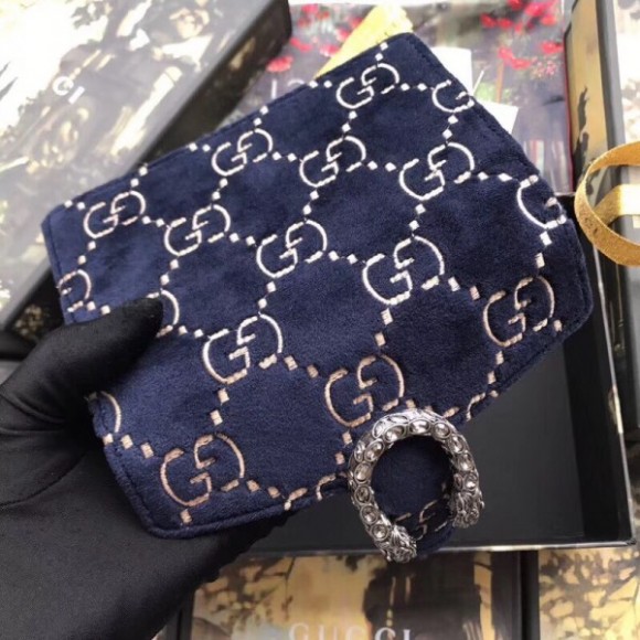 blue dionysus S*per mini velvet bag