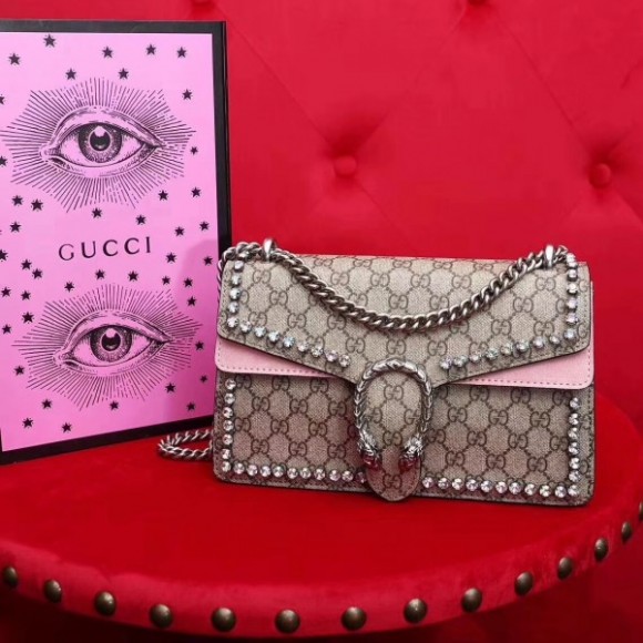 pink gg S*p*e crystal small shoulder bag