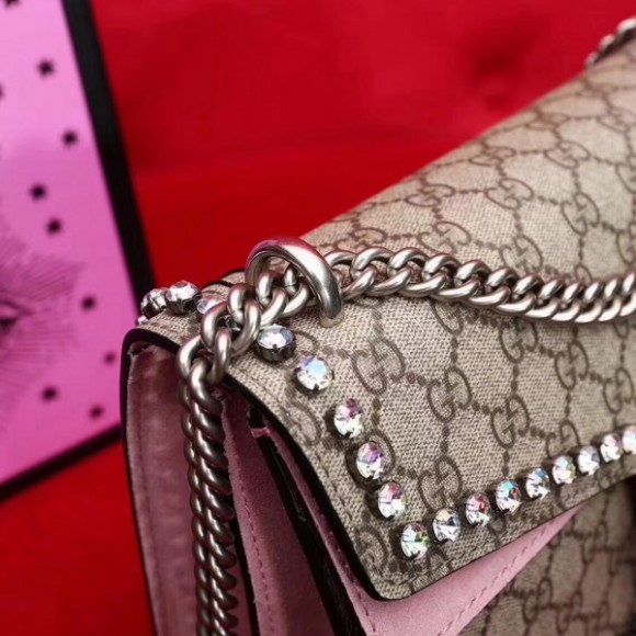 pink gg S*p*e crystal small shoulder bag