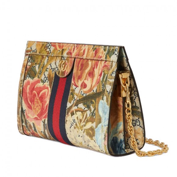 ophidia flora mini bag multicolor gg S*p*e flora print canvas