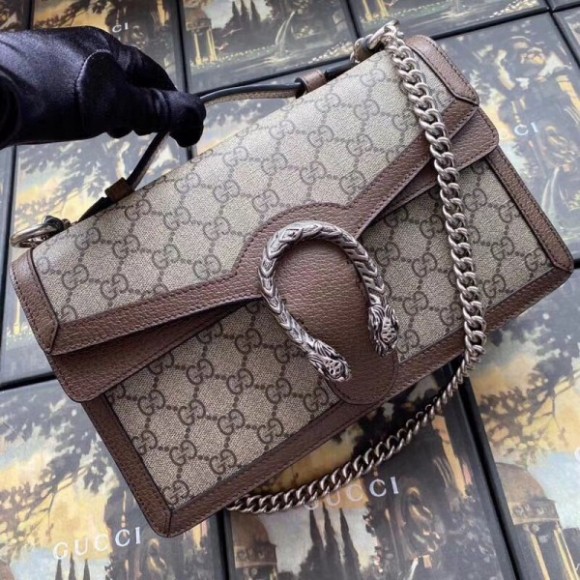 dionysus top handle bag in gg S*p*e canvas