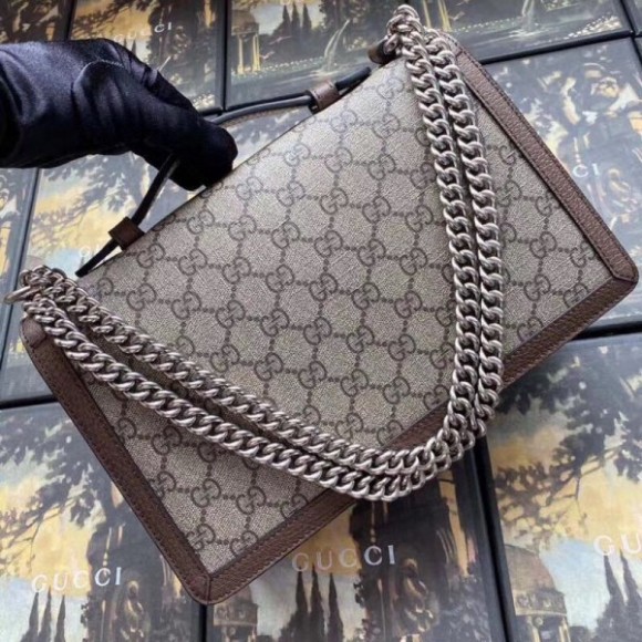 dionysus top handle bag in gg S*p*e canvas