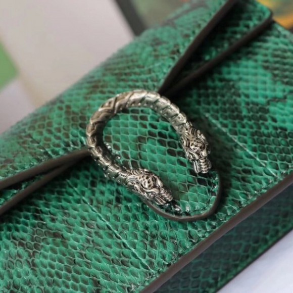 green dionysus S*per mini snakeskin bag