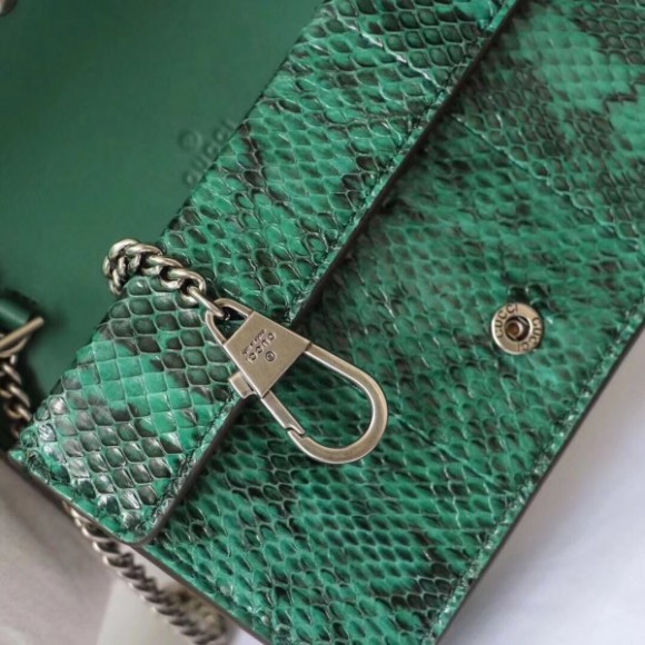 green dionysus S*per mini snakeskin bag