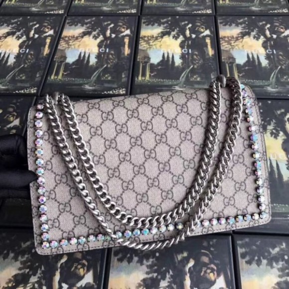 black dionysus gg S*p*e crystal small shoulder bag