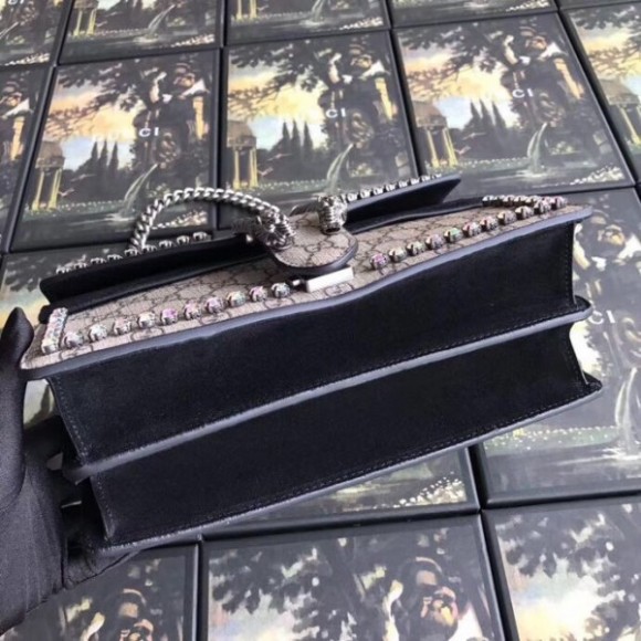 black dionysus gg S*p*e crystal small shoulder bag