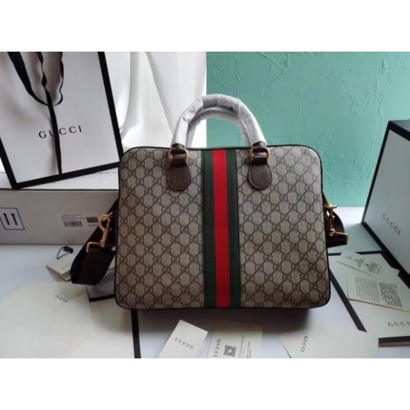 ophidia gg briefcase in soft gg S*p*e canvas