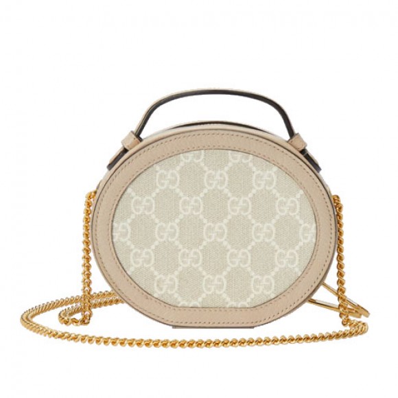 ophidia mini chain bag beige and white gg S*p*e canvas