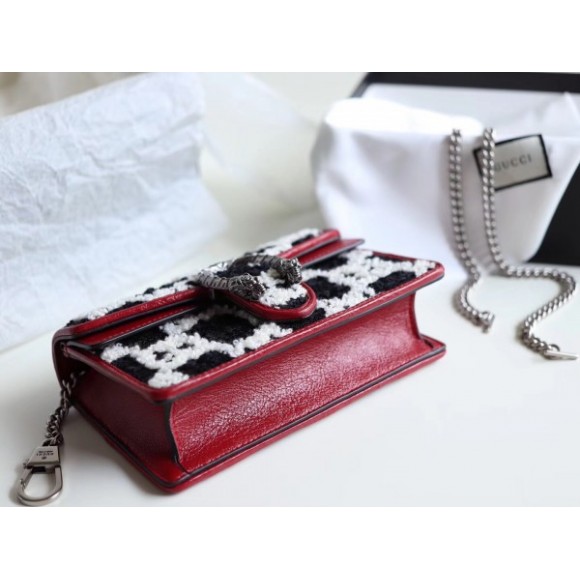 S*per mini bag in black gg tweed