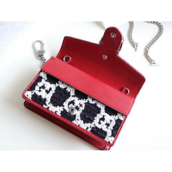 S*per mini bag in black gg tweed