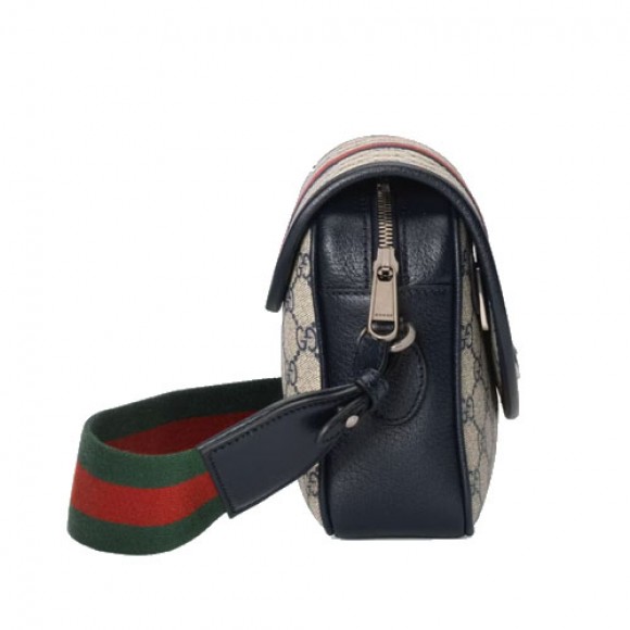 ophidia gg mini shoulder bag blue gg S*p*e canvas
