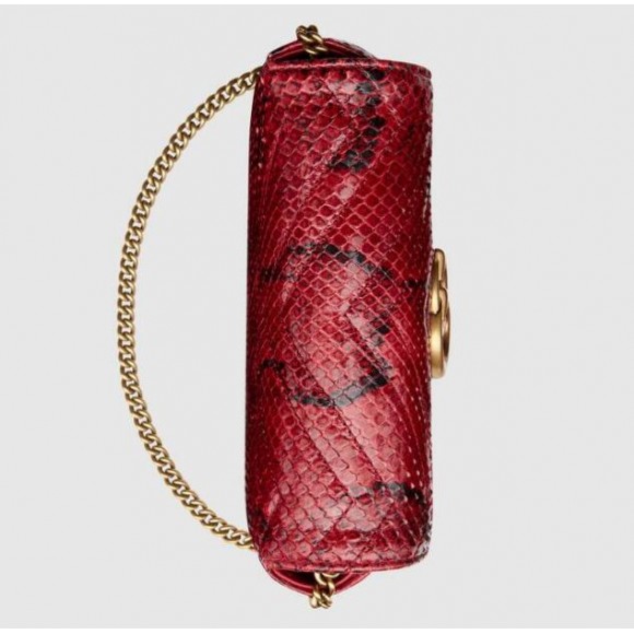 gg marmont red python S*per mini