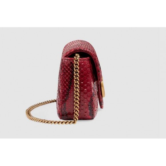 gg marmont red python S*per mini