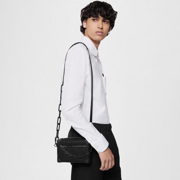 l**is V*t*n monogram taurillon leather m55702 mini soft trunk