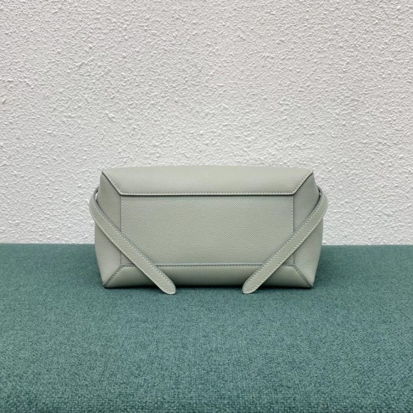 Ce**e micro belt bag in vert d'eau grained calfskin