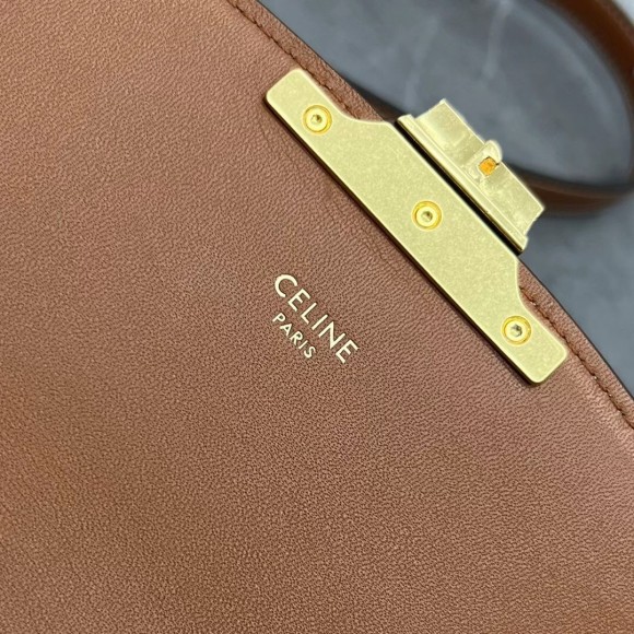 Ce**e triomphe teen bag in tweed and calfskin