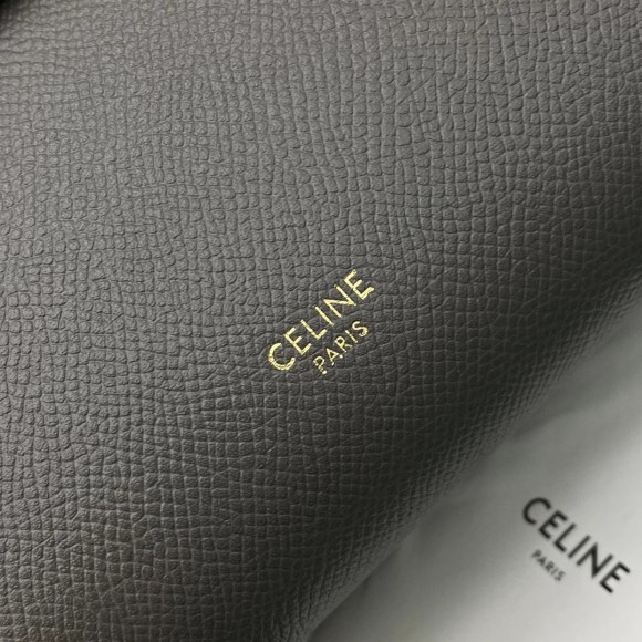 Ce**e belt nano bag in grey grained calfskin