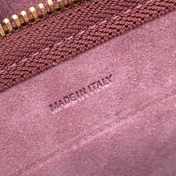 Ce**e belt nano bag in bordeaux grained calfskin