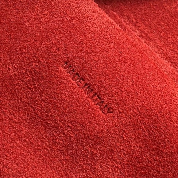Ce**e micro belt bag in red grained calfskin