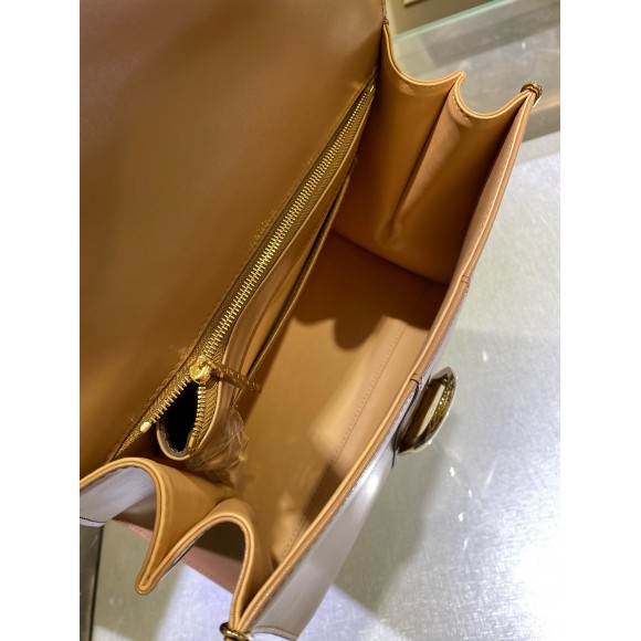 Delvaux Brillant MM Bag in Tender Beige Box Calf Leather