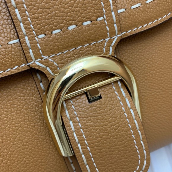 Delvaux Brillant Mini Surpique Bag in Brown Rodeo Calf Leather