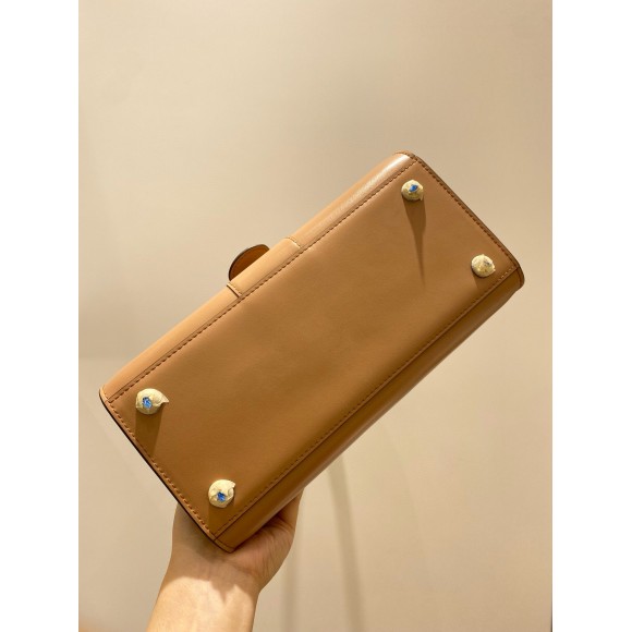 Delvaux Brillant PM Bag in Tender Beige Box Calf Leather