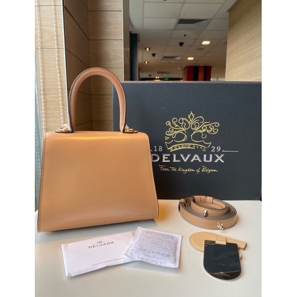 Delvaux Brillant Mini Bag in Tender Beige Box Calf Leather
