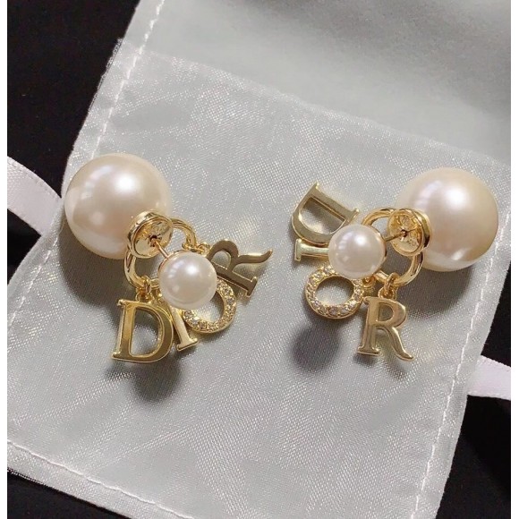 D*or tribales earrings in gold metal pearls and crystals