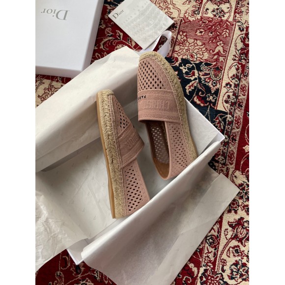 D*or granville espadrilles in nude mesh embroidery