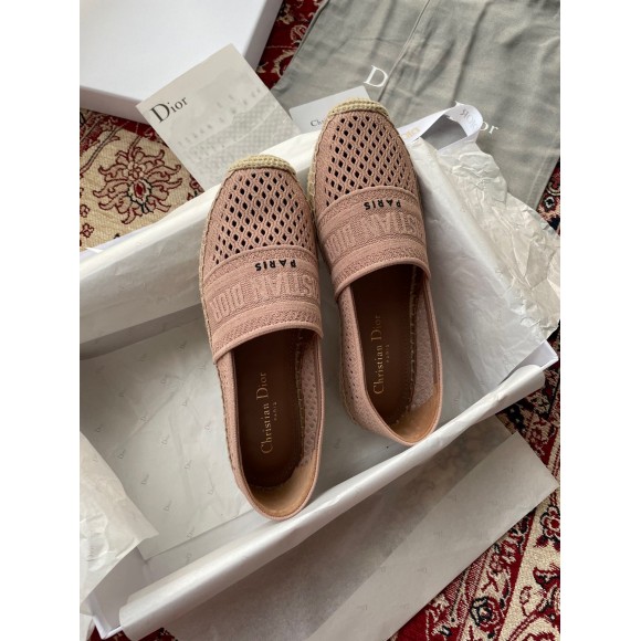D*or granville espadrilles in nude mesh embroidery