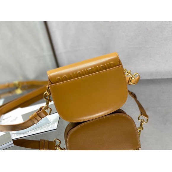 D*or bobby small bag in brown box calfskin