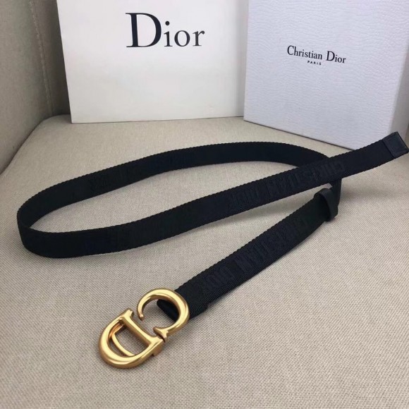 D*or saddle 20mm belt in black jacquard