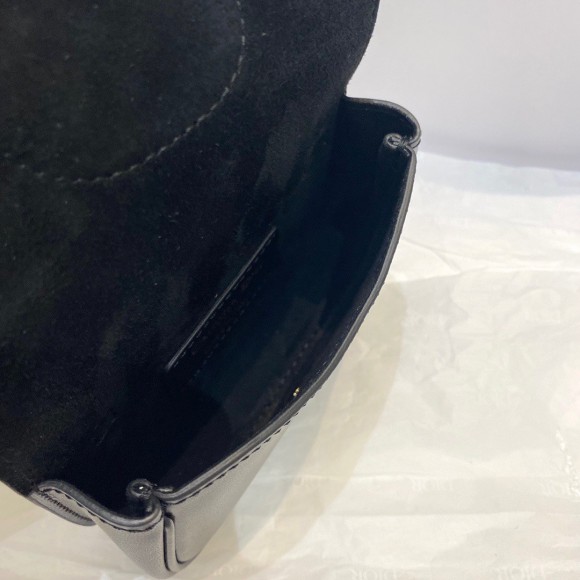 D*or bobby micro bag in black box calfskin