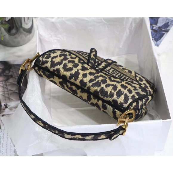 D*or saddle bag in beige multicolor mizza embroidery