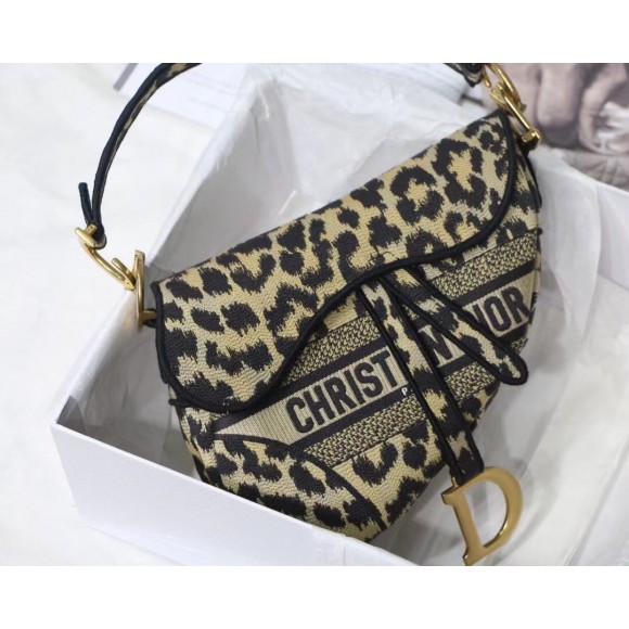 D*or saddle bag in beige multicolor mizza embroidery