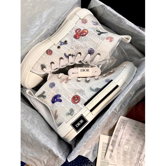 D*or men's b23 high-top sneakers with kenny scharf motif