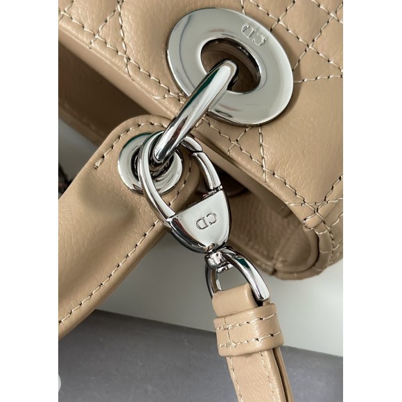 D*or small lady D*or my abcD*or bag in beige cannage lambskin