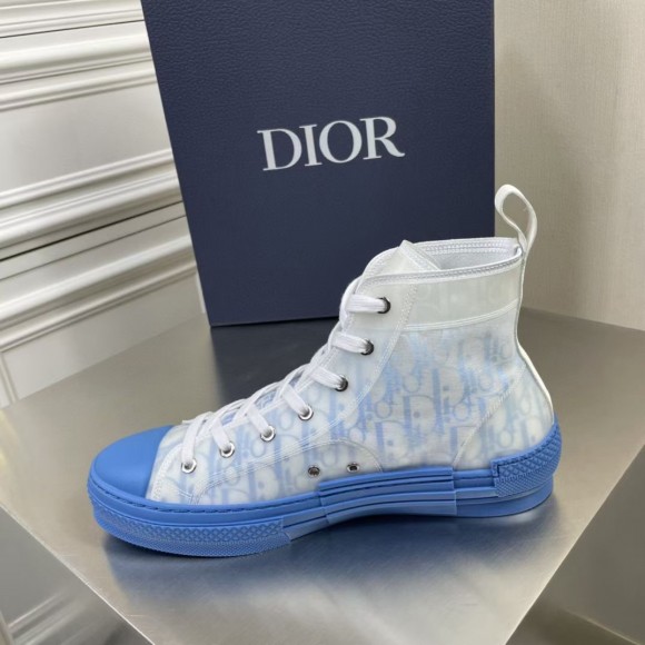 D*or men's b23 high-top sneakers in gradient blue oblique canvas