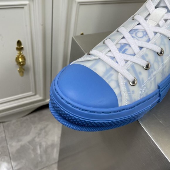 D*or men's b23 high-top sneakers in gradient blue oblique canvas
