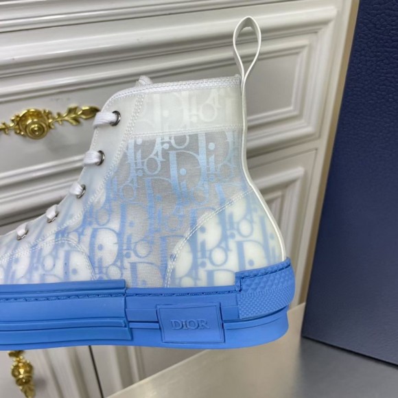 D*or men's b23 high-top sneakers in gradient blue oblique canvas